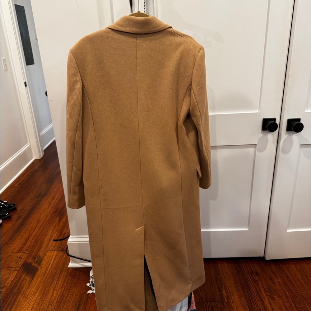 Zara Women's Camel Double-Breasted Trench Coat - Picture 2 of 5